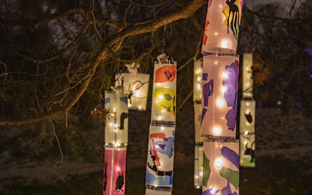 Valotaidetta Roihuvuoren Strömsin kartanon pihapiirissä to 20.11.2025 klo 17-19